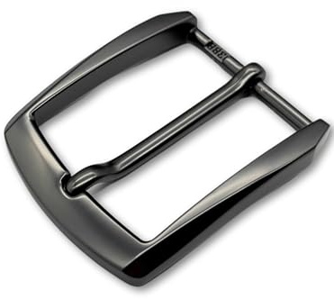 Cartvelli Premium bältesspänne män 40 mm brett mörkgrå – bältesspänne för bälten från 38–40 mm – högkvalitativt metalllegering ersättningsspänne mörkgrå GS40010-MBG matt svart pistol, Mörkgrå, 40mm
