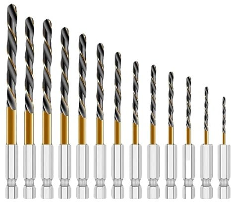 15Pcs 1/4 Hex Shank Twist Drill Bit Wood Metal Hole Cutter Core Tool Cobalt Twist Drill Bits 1.5mm-14mm