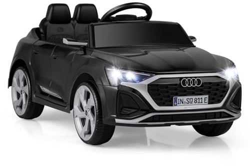 Licensed SQ8 Ride on Car, 12V Kids Electric Vehicle with Parent Remote Control, Toddlers Battery Powered Toy with 3 Speeds, Wheels Suspension, Music (Dark)