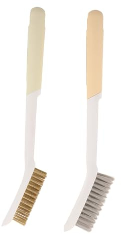 SOPOTUTU Cepillos de Limpieza para Cocina 2 Piezas Alambre de Cobre y Nylon, Ideales para Eliminar Residuos de Carbón y Grasa en Estufas y Encimeras de Cocina