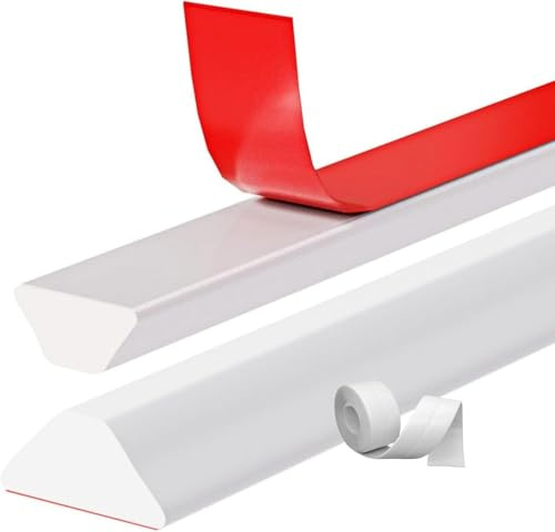 Joint d'étanchéité en silicone pour sol de salle de bain – Auto-adhésif et flexible – Empêche les débordements d'eau – Noir – 100 cm – Parfait pour les pièces humides, les douches et les portes