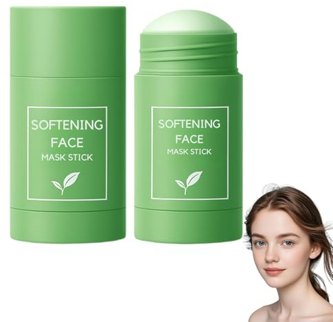 Herbionyx Softening Faxemask Stick, Advanced Clay Masque Stick, Herbionyx Green Tea Mud Mask, Green Tea Deep Cleanse Mask Stick, for Face - Pore Remover (1 Pcs)