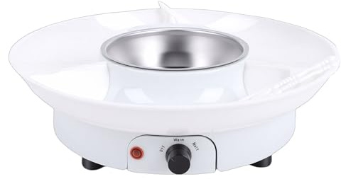 MENDUNER Ensemble de Casseroles à Fondue électrique, Kit de Fondue au Chocolat, Plateau de Service Amovible, 10 Fourchettes à Rôtir, Créez de Délicieux Desserts pour les Fêtes, un (Prise UE)