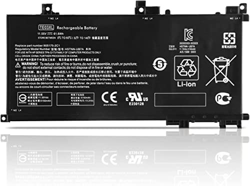 TE03XL Replacement Laptop Battery Compatible for HP Omen 15-AX000 Pavilion 15-BC000 15-BC300 15-BC400 15-bc403sa 15-bc350sa 15-bc400na 15-bc006na 15-ax009na 15-bc400na 15-ax000na 15-ax002na ax003na