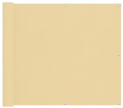 Mhdvray Balkonsichtschutz Sand 100 x 200 cm Oxford Stoff UV-beständiger Seitenmarkise für Balkon Terrasse Garten Modernes Design Robust und Langlebig für Outdoor Relaxzonen