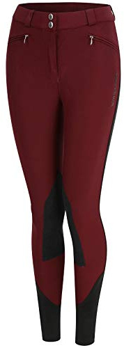 Bow & Arrow Womens Horse Riding Suede Knee Patch Zip Pockets Ladies Riding Breeches New Red
