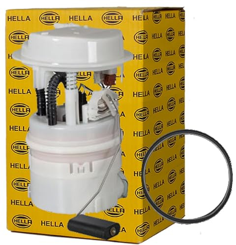 HELLA 8TF 358 146-551 Kraftstoffpumpe - Benzinpumpe - elektrisch - 4-polig - mit Dichtung/mit Tankgeber - mit Druckregler - u.a. für Peugeot 307 SW (3H)