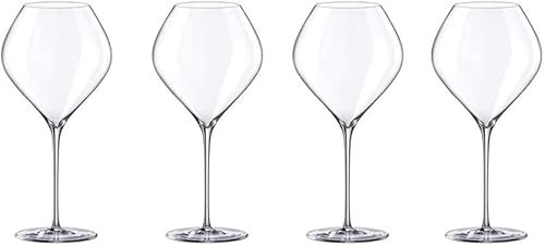 Habiba Copas de Vino de Cristal Transparente 860 ML/29 OZ cristalería Vino Tinto Copas Grandes Copa Exquisita Apto para lavavajillas Adecuado para Uso en el hogar