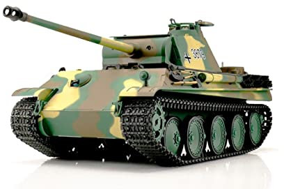 Amewi 23104 Panther G 1:16 Advanced Line IR/BB, Rauch & Sound, Metallgetriebe, Tarnfarben