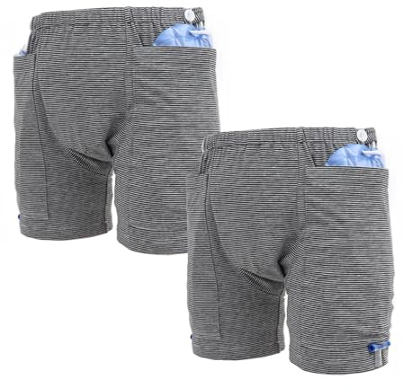 Lmaray Incontinence Care Trousers 2 Packs, Catheter Leg Bag Shorts, Urinary Incontinence Supplies forMen, Compatible with Nephrostomy, Foley, Suprapubic & Biliary Catheters (XL(Men's))