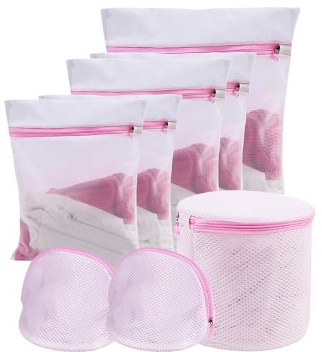 Wäschenetz, 8 Stück Wäschenetz für Waschmaschine, Wäschesack Waschmaschine Haltbarer Wäschebeutel mit Reißverschluß Mesh für Blusen, BH, Unterwäsche und Socken, Reise, Schuhe, Koffer