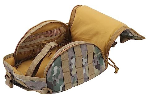 Helmaufbewahrungstasche, große Kapazität, Outdoor-Training, Helmtasche, langlebig, wasserdicht, Oxford-Stoff, verstellbare Gurte für Training (Camouflage)