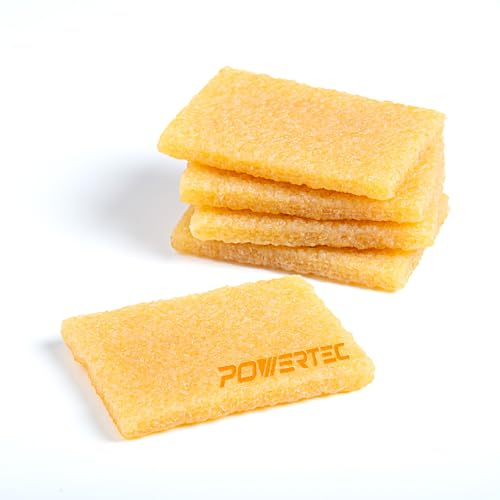 POWERTEC 71895 Lot de 5 nettoyants pour Bandes abrasives, disques et papiers de Verre, Gomme en Caoutchouc Naturel, Blocs de Nettoyage abrasifs pour ponceuses, Skateboards, Chaussures, pagaie de