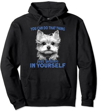Teacup Yorkie Carrier Plush Food Yorkshire Terrier Teacup Pullover Hoodie