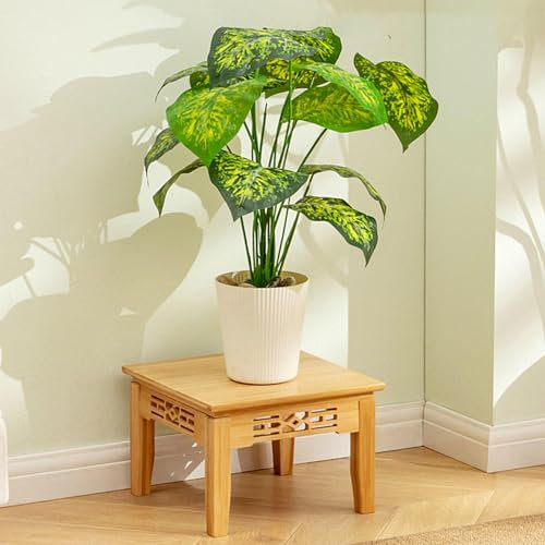 Balkon-BlumenstäNder, Bambus-Topfpflanzen-Lagerregal für Den Innen- Und AußEnbereich Bodenstehender Sukkulenten-BlumentopfstäNder Blumentisch für Terrasse, Garten, Wohnzimmer,A-30*30*20cm