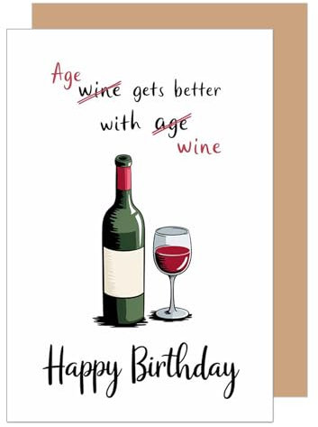 Edition Seidel Premium Geburtstagskarte mit Umschlag. Glückwunschkarte Grußkarte Karte Geburtstag Happy Birthday Mann Frau Wein lustig (G3670 SW024)