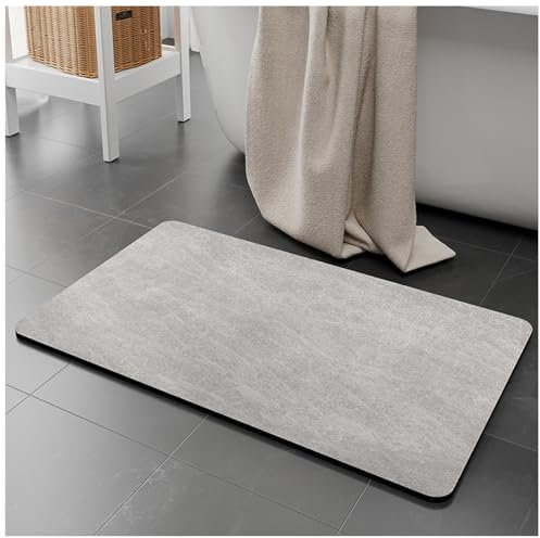 VHVYWY Tappetino da Bagno in Pietra Diatomite 50X80cm, Tappeto da Antiscivolo Adatto per Bagno Docce Cucina, Tappetini con Fondo in Gomma per Indoor Floor & Door Mat 04,20 x32 inch