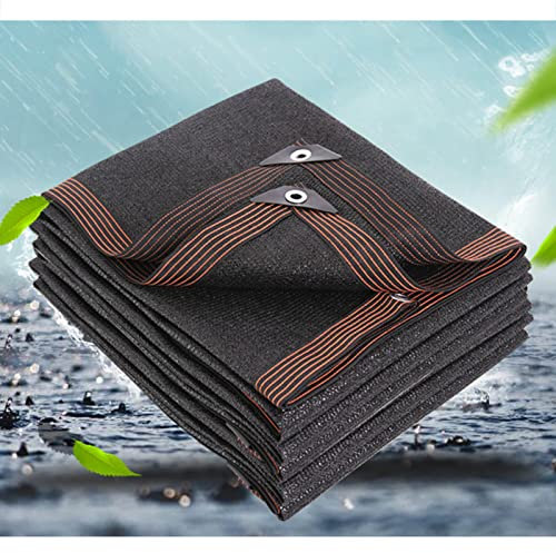 Red de sombra negra de 4 x 8 m, tela de protección solar, resistente a la vela para plantas y flores al aire libre, resistente a los rayos UV y duradera