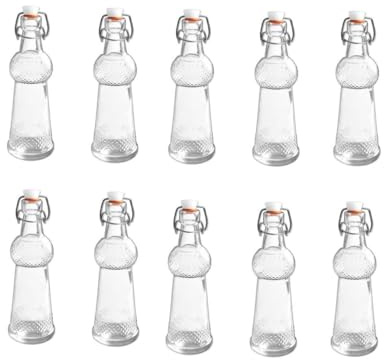 mille idee 12 Bottiglie Bottiglia in Vetro 150ml con Tappo Meccanico Idea Bomboniera Bottiglie Liquori