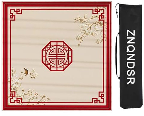 ZNQNDSR Verdickte Quadratische Mahjong-Tischmatte, Mahjong-Spielmatte Mit Aufbewahrungstasche, Mahjong-Matte Für Kartenspiele, Brettspiele(80cm/31in)