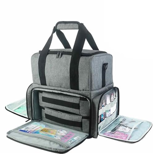 Organizador Pintauñas Bolsa de almacenamiento de esmalte de uñas, organizadores de esmalte de uñas y estuche de almacenamiento, soporte for herramientas de NailArt de doble capa, bolsas y divisores Pa