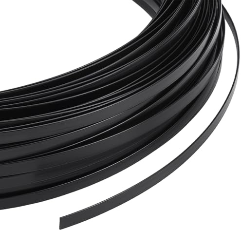 BENECREAT 18M Stecche per Corsetto In Plastica, 6mm di Larghezza Corsetto Nero Fettuccia Stecca per Abito Da Sposa Bustle Artigianato Fatto A Mano,Forniture per Cucire Abiti Da Sposa,1.2mm di Spessore