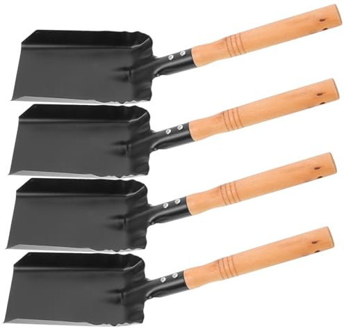 SOLUSTRE 4pièces Lot De Pelles à Cendres Truelle De Cheminée Portable Pour Barbecue Domestique Et Nettoyage