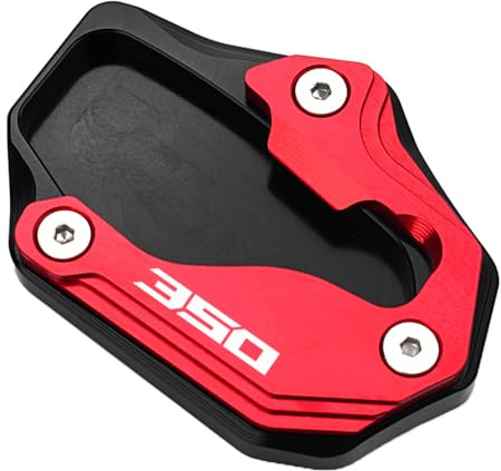 LLIDFONK Para Honda ADV350 Forza 350 NSS350 NSS 350 Accesorio de motocicleta de aluminio Soporte de pie Pad lateral ampliado Pad de soporte (Rojo)