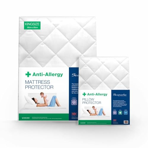 6ft Superking Bed Size Anti Allergy Luxury Quilted Mattress Protector, Fitted Sheet Cover, 25cm, 10 Deep, 183cm x 200cm - Littens Essentials