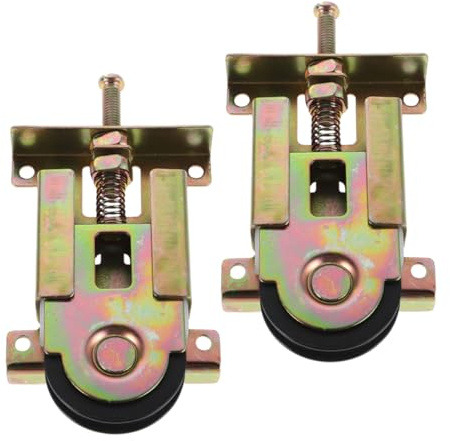 Roulette de Porte de Placard Coulissante en Métal M6, 40mm, 2 Pcs | Roulement Porte Coulissante à Billes Concaves, Réglage Central par Vis, Montage Inférieur