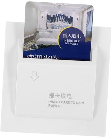 UKCOCO Interrupteur Mural à Clé Carte avec Délai Arrêt Automatique Design Trois Fils Blanc pour Hôtels et Logements Gestion Sécurisée Alimentation