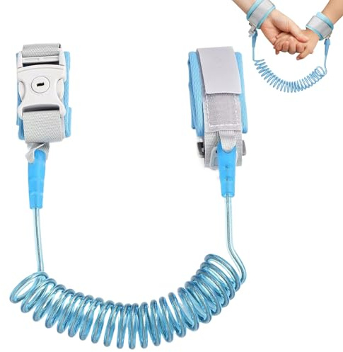 Guinzaglio per bambini piccoli, 2,5 metri, per bambini, a partire dai 3 anni, da polso (blu), per bambini di sicurezza