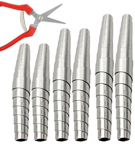 UIEXAY 6 Stück Silber Feder Für Gartenschere,Universal Gartenschere Feder Ersatz,6Cm 7Cm 8Cm Flexibel Edelstahl Metall Spiral Puffer Federn,Für Reparatur Baumscheren,Astscheren