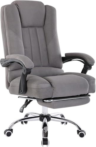 HTERWQEA Chaise Bureau en Tissu avec pédale, Chaise pivotante Confortable, Travail Ergonomique réglable for Poste à Domicile, Dossier Haut accoudoirs for étudier ou Jouer