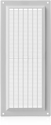 ABOUT VENT 300x130mm Lüftungsgitter mit Insektenschutz - Weiß Kunststoff Abschlussgitter - Zuluft Abluft Gitter