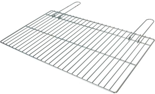 ALGON Parrilla Barbacoa 68x40cm Zincada, Rejilla para BBQ Carbón y Barbacoa Portátil, Parrilla de Acero para Asador de Carne, Accesorios Barbacoas Carbón y Leña