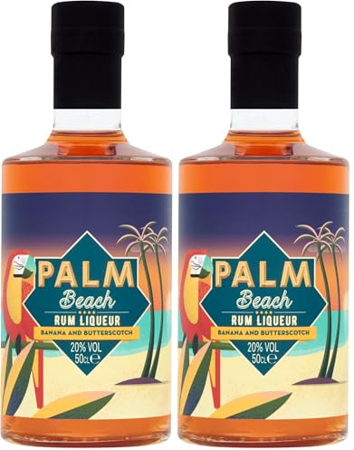 Palm Beach Banana & Butterscotch Rum Liqueur 50cl, 20% abv (Pack of 2)