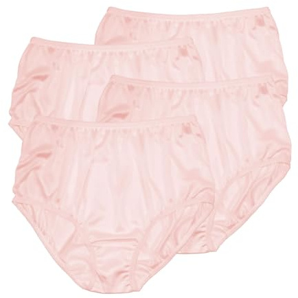 Teri Lingerie Women's Panties Made from 100% Nylon, Full Coverage, pink, 14