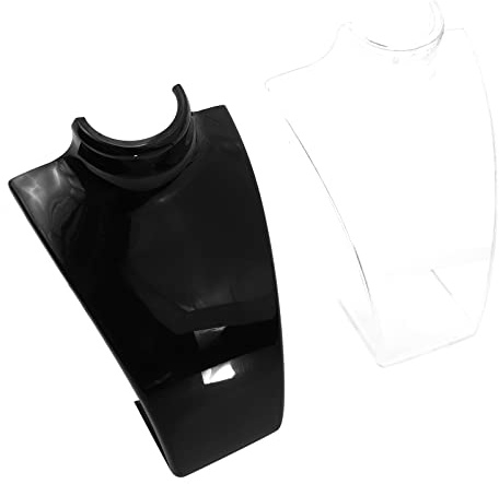 PACKOVE 2 Stück Schmuckständer aus Acryl mit Schlichtem Design Stabiler Halskettenhalter und Choker Ständer Modell für Messen und Ladengeschäfte in Weiß