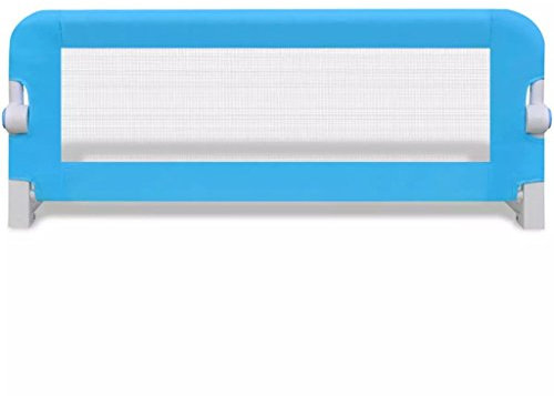 Festnight Kleinkind Bettschutzgitter Sicherheit beim Schlafen Kinder Bettgitter Sicherheitsbettgitter Bettzubehör 102 x 42 cm Blau