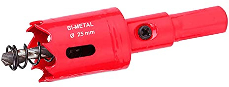 SagaSave 25MM Sega a tazza bimetallica HSS con foratrice a foro, taglierina per fori in acciaio inox, metallo, legno, plastica, cartongesso, fibra di legno, 1 pezzo