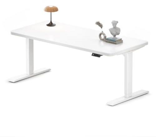 MAIDeSITe Höhenverstellbarer Schreibtisch (160x80cm), Höhenverstellbar Stehtisch Elektrisch, Energieeffizient‌ Flüsterleiser Dualmotor Traglast 160kg Mit Kollisionsschutz Funktion - S2 Pro