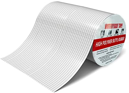 GEFONG Cinta de Papel de Aluminio Impermeable de Caucho Butílico Largo 5m Ancho 20cm Cinta de Reparación para Conductos Techo Canal Interior y Exterior 1 Rollo