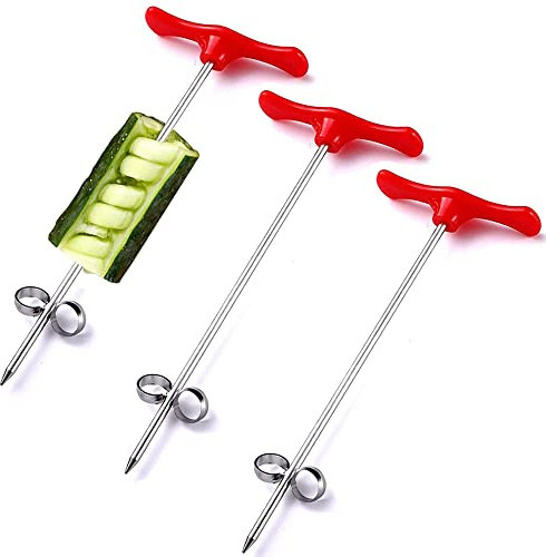 Aieraczy 3 Piezas Espiral de Tornado de Patata, Espiral Cortadora de Patatas,Torres de Patatas Fritas con Cortador de Patatas en Espiral para Barbacoa Fiesta Frutas Tornado Chips Pepinos Zanahorias