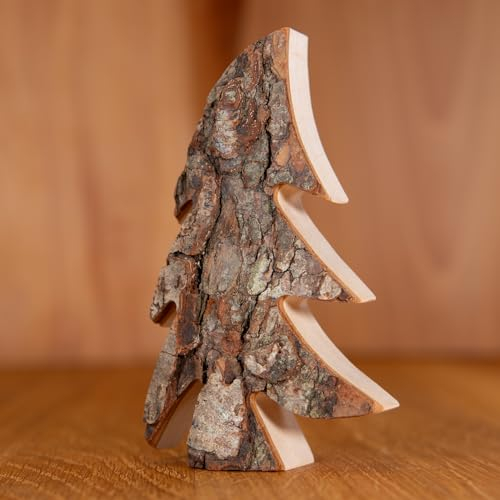 Staboos Rindenbaum Figuren - Deko Baum aus Nachhaltigem Europäischen Holz - Einzigartige Dekoration in Geschenkverpackung - Süßer Holzbaum