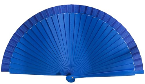 Xuancai Wood Handhelds Folding Fan For Womens Vintage Solid Color Plain Wooden Hand Fan For Wedding Dancing Party Decorations Spanish Fan