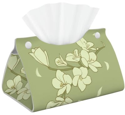 Taschentuchbox-Abdeckung, doppelseitig, Leder, für Schreibtisch, Zuhause, Spa, Büro, Badezimmer, Schlafzimmer, Schminktisch, Arbeitsplatte, Nachttisch, Auto, Cartoon-Begonien-Muster