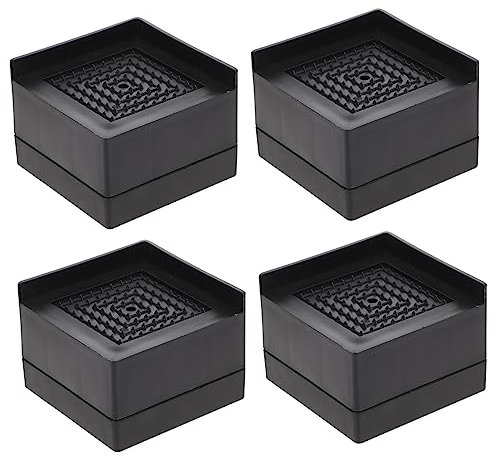 KICHOUSE 4pcs Slip Mats Heavy Duty Bed Feet Sofa Riser Furniture Lifting Pads Table Leg Extenders for Black Furniture Risers