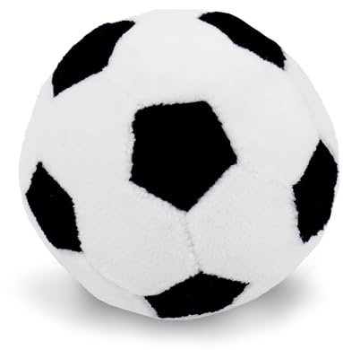 Lullaberry Mi primera pelota de fútbol de 8 cm - Sonajero de peluche para bebé, juguete deportivo suave y seguro para bebés, niños y niñas