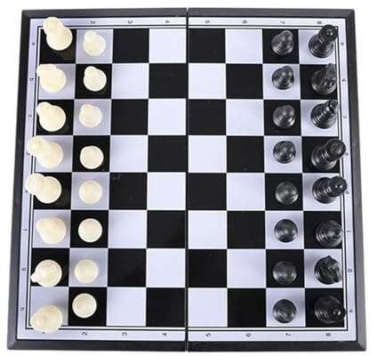 Magnetisches Reise-Schach, tragbares Schach – Tragbares Schachspiel mit Magneten – Schachspiel für Anfänger, professionelles Anfänger-Turnier